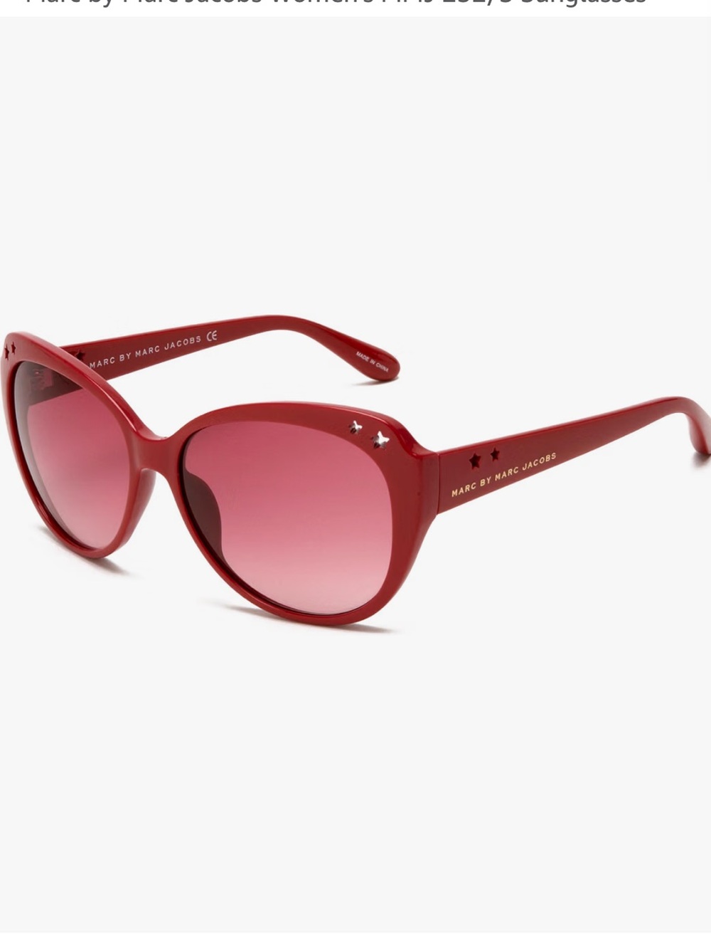 Marc by Marc Jacobs Women's MMJ 232/S Sunglasses with Case in Red